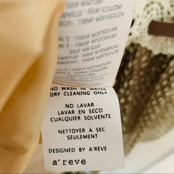 Altar’d State Pea Coat Ruffle Overlay, Crochet M - Picture 13 of 14